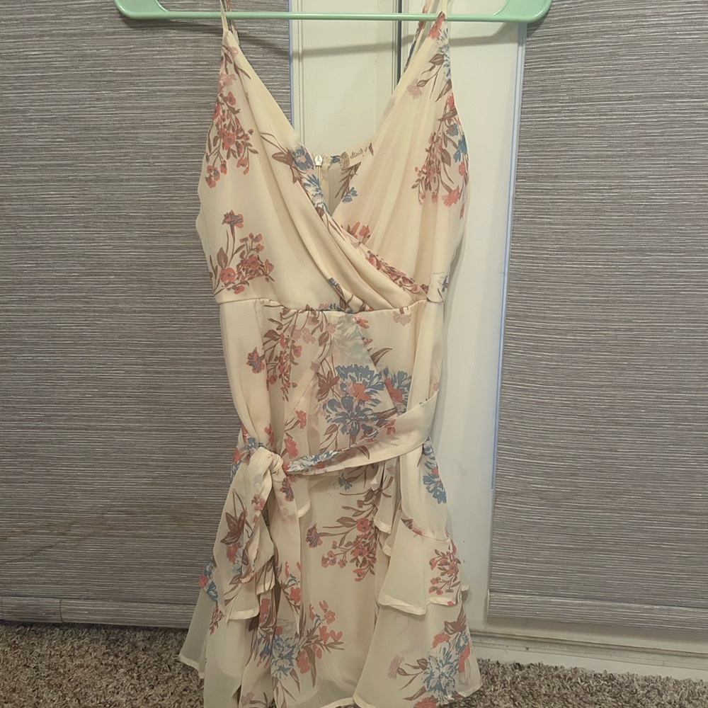 Altar'd State Cream Floral Mini Dress